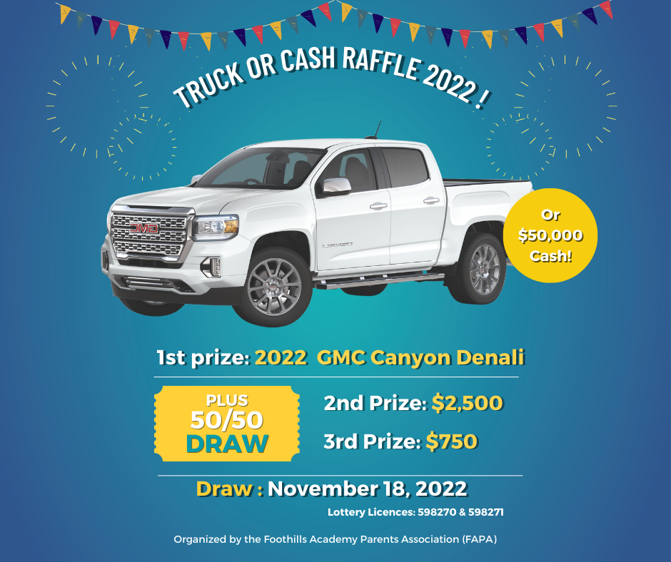 2024 Truck Raffle Information Coming Soon Foothills Academy